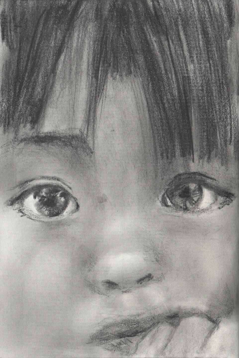 Ritratto di una bambina a matita