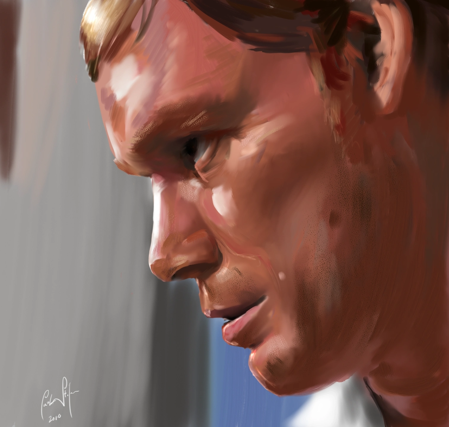 Ritratto di Dexter (Michael C. Hall), dipinto digitalmente